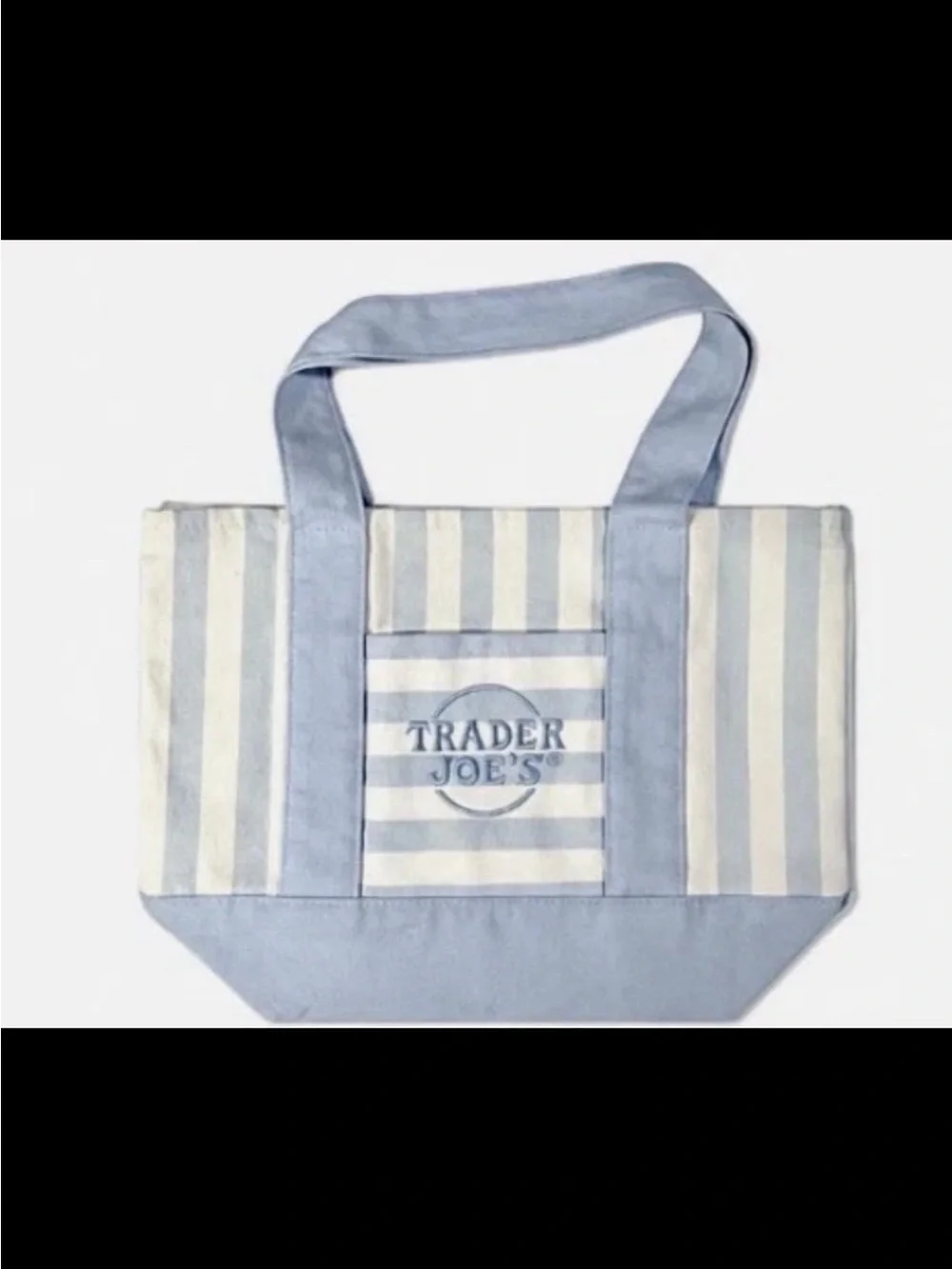 Trader Joe's Pastel Stripe Tote Bag, set of 4 - Picture 6 of 6